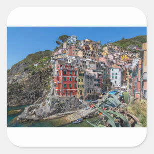 Riomaggiore Cinque Terre Liguria Italy Square Sticker