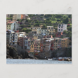 riomaggiore harbor postcard