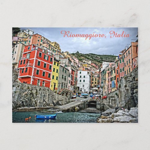 Riomaggiore Italy _ The Cinque Terre Postcard