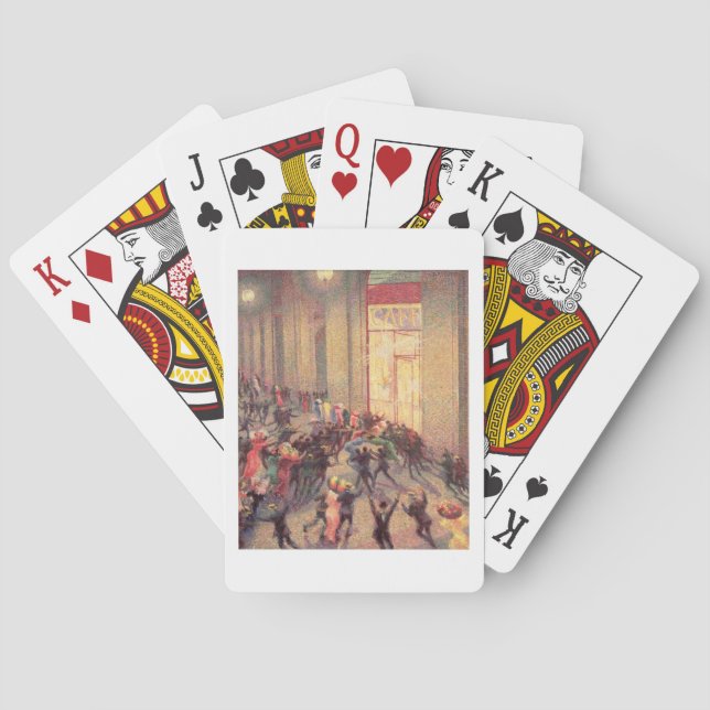 Riot in the Galleria, 1909 (oil on canvas) Poker Cards (Back)