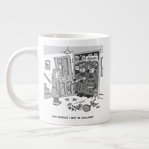 Riot Police Raid a Property _ Funny Police Theme Giant Coffee Mug