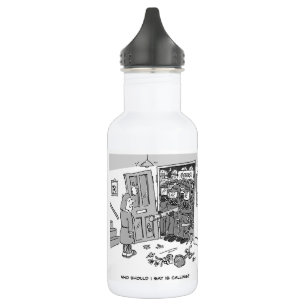 Riot Police Raid a Property - Funny Police Theme Stainless Steel Water Bottle