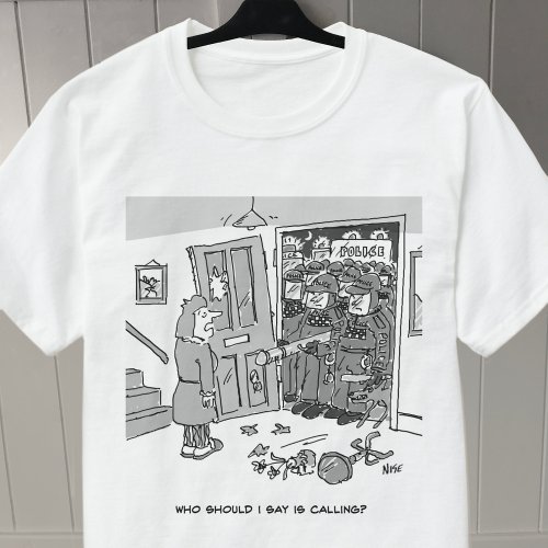 Riot Police Raid a Property _ Funny Police Theme T_Shirt