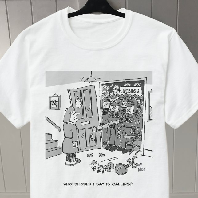 Riot Police Raid a Property - Funny Police Theme T-Shirt (Creator Uploaded)