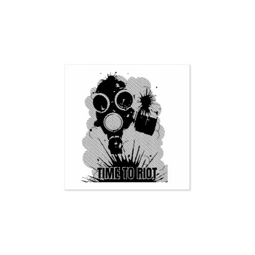 Riot Time Rubber Stamp