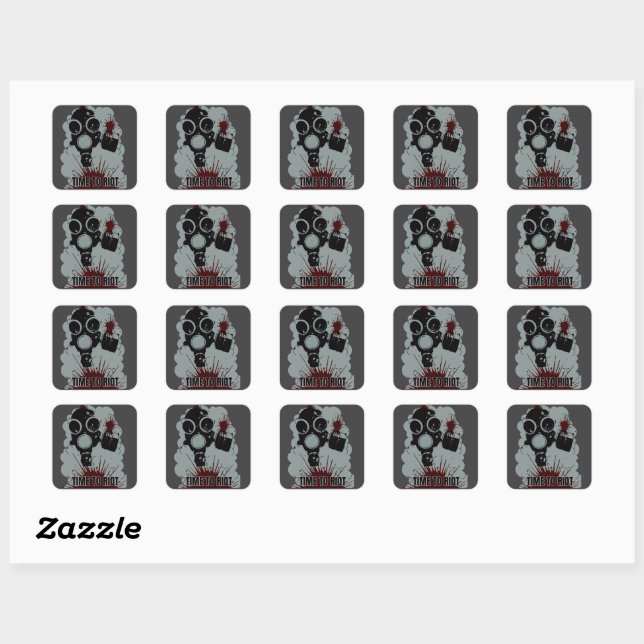 Riot Time Square Sticker (Sheet)