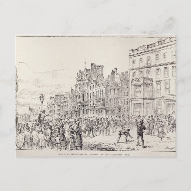Riots in the West End of London Postcard (Front)