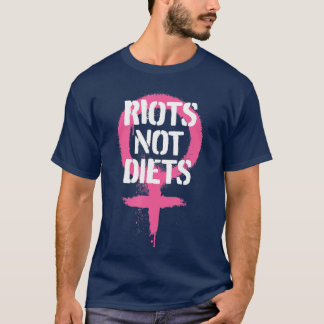 Riots Not Diets Feminist Punk Graphic T-Shirt