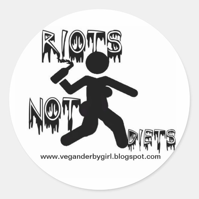 Riots Not Diets Stickers (Front)