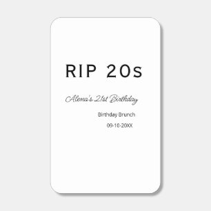 RIP 20s 21st birthday simple minimal brunch date n Matchboxes