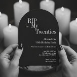 RIP 20s 30th Birthday Party Black and White Invitation<br><div class="desc">This is a modern, 30th birthday, party design. This simple RIP 20s design, is in classic black and white with stylish typography. The template is set up for you to simply add your name birthday party details. Perfect for a cool and fun, RIP 20s themed, 30th birthday party. To personalize,...</div>