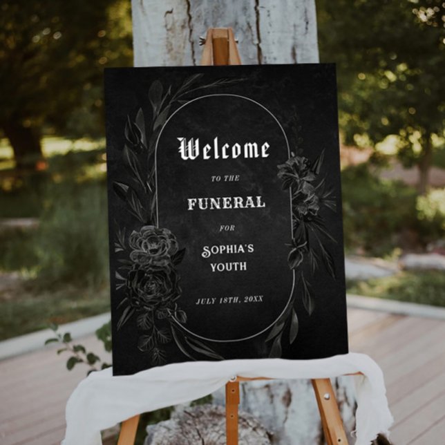 RIP 20s 30th Birthday Party Funeral Welcome Sign (Creator Uploaded)