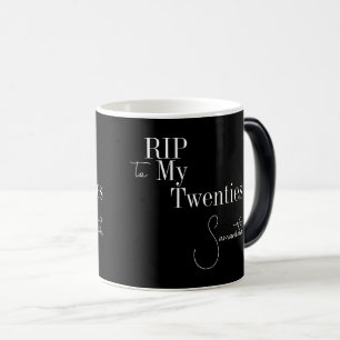 RIP 20s Black and White 30th Birthday Color Morph Mug