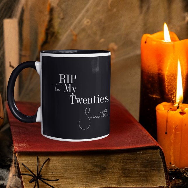 RIP 20s Black and White 30th Birthday Mug (Creator Uploaded)