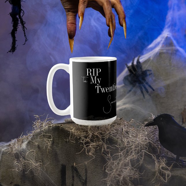 RIP 20s Black White 30th Birthday Coffee Mug (Creator Uploaded)