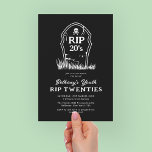 RIP 20s Black White 30th Birthday Party Invitation<br><div class="desc">These black & white 30th birthday party invitations are the perfect way to show your guests that you're ready to move on from your twenties! The quirky design featuring a gravestone marking 'RIP 20s' on them is sure to get a laugh, and the celebration template is super easy to customize....</div>