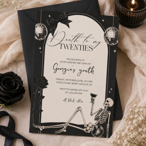 RIP 20s Death to My Youth 30th Birthday  Invitation