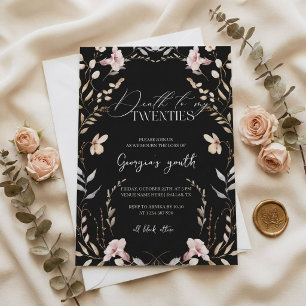 RIP 20s Death to My Youth 30th Birthday Invitation