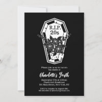 Rip 20s Floral Coffin Death Youth 30th Birthday