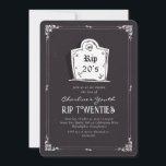 RIP 20s skull Black 30th Birthday Party Invitation<br><div class="desc">RIP 20s Black Funny  30th Birthday Party Invitation</div>