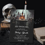 RIP 20s Twenties Funny Skeleton 30th Birthday Invitation<br><div class="desc">This Funny yet spooky design features a spooky birthday theme with a skeleton blowing birthday candles with friends. Personalize the invite with your details and if you want to further re-arrange the style and placement of the text, please press the "Click to customize further" button. For more products in the...</div>