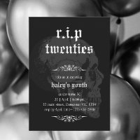 RIP 20s Twenties Goth Skull Funeral 30th Birthday