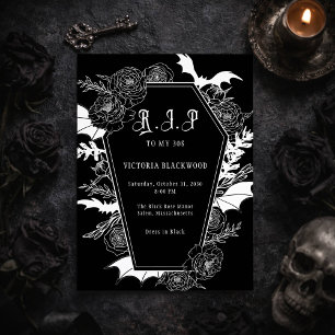 RIP 30s 40th Gothic Birthday Party Invitation