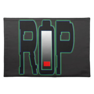 RIP Battery Cloth Placemat
