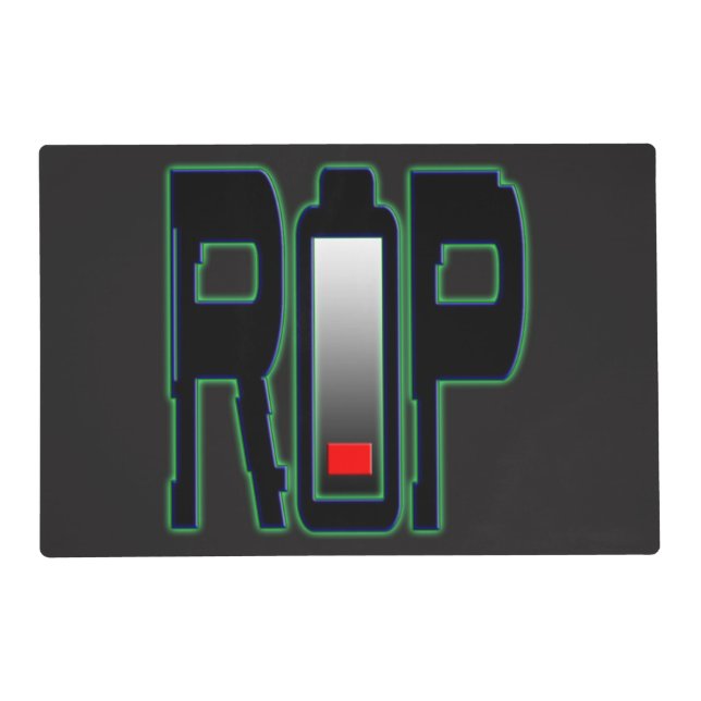 RIP Battery Laminated Placemat (Front)