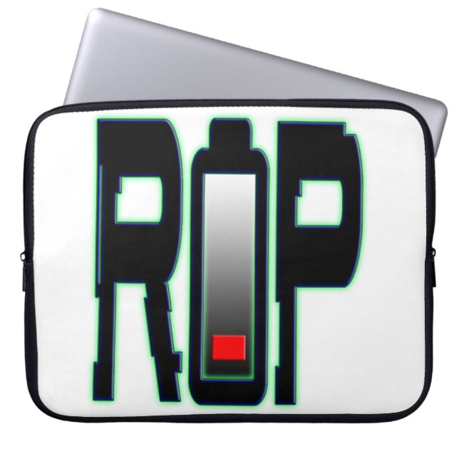 RIP Battery Neoprene Laptop Sleeve (Front)