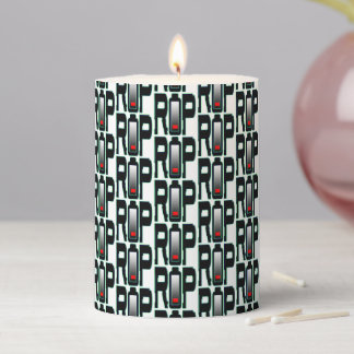 RIP Battery Pillar Candle