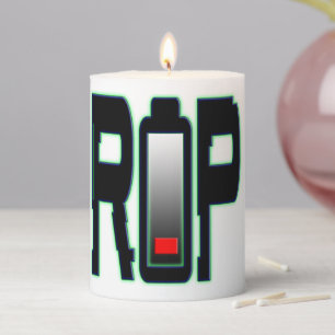 RIP Battery Pillar Candle