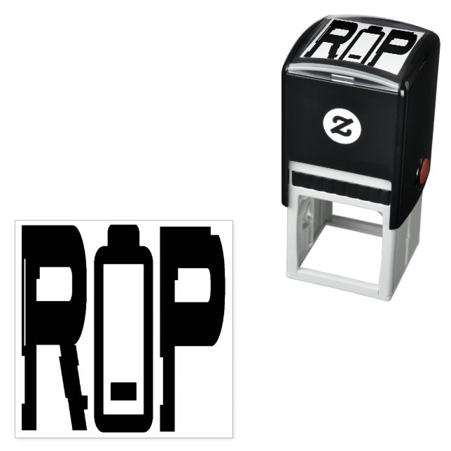RIP Battery Self Inking Rubber Stamp (In Situ)