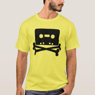 RIP Cassette Tape Skull & Crossbones Funny Tshirt