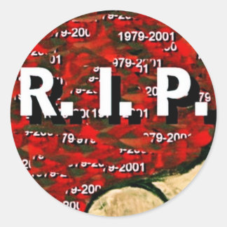 RIP CLASSIC ROUND STICKER