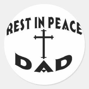 RIP Dad Classic Round Sticker