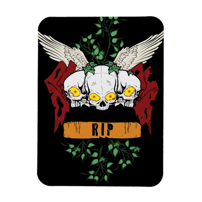 RIP Evil Skulls Magnet (Vertical)