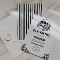 RIP Forties 50th Birthday Invitation