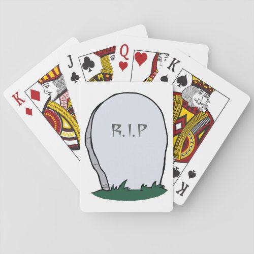 RIP Gravestone Cemetery Playing Cards