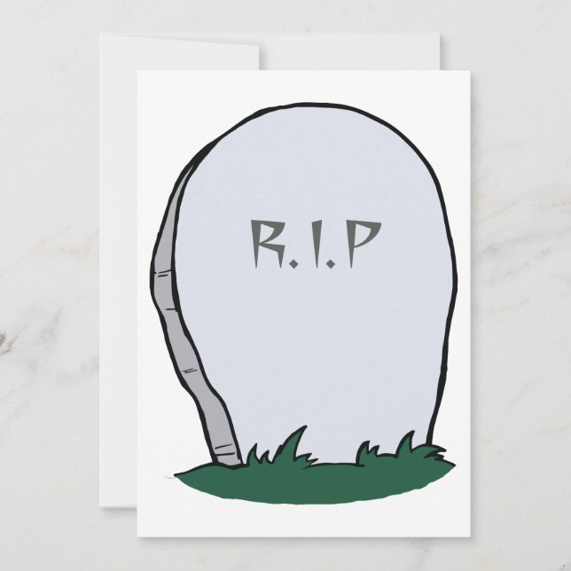 RIP Gravestone Invitation (Front)