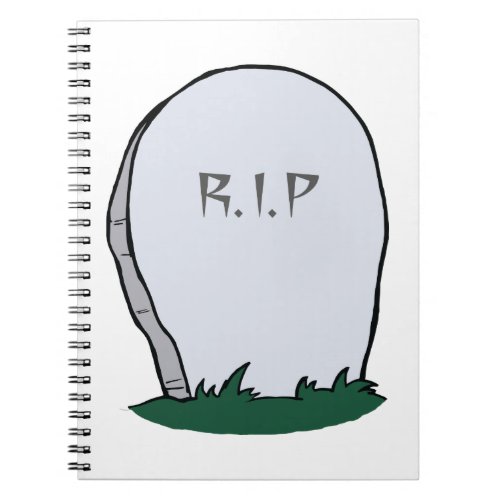 RIP Gravestone Notebook