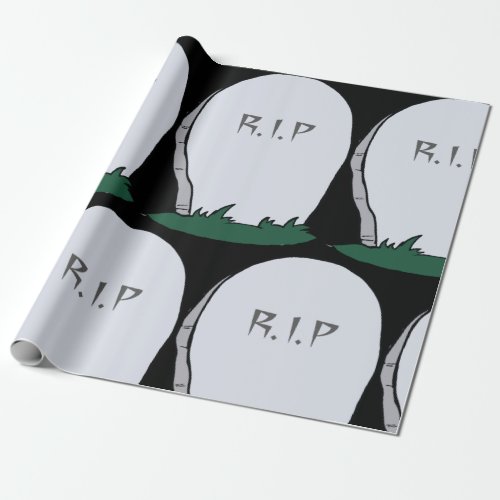 RIP Gravestone Wrapping Paper