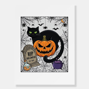 Rip Halloween Black Cat Pumpkin Tombstone Cauldron Foam Board
