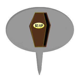 RIP Halloween Coffin of Doom Cake Pick