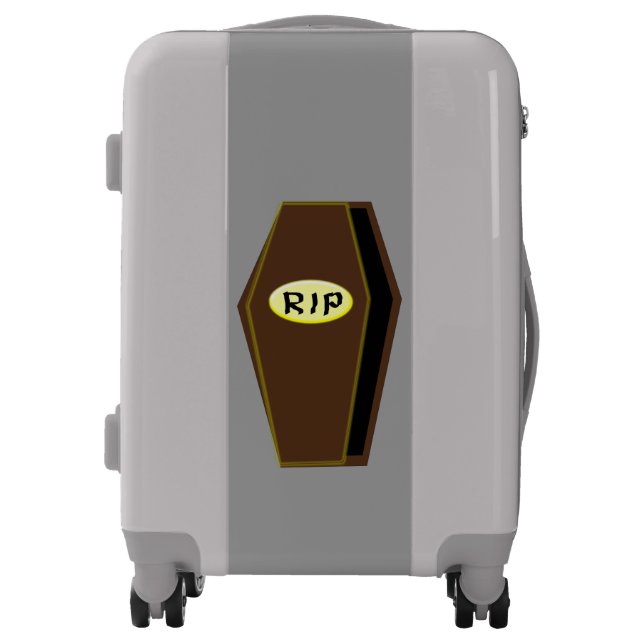 RIP Halloween Coffin of Doom Carry on Suitcase (Front)