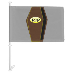 RIP Halloween Coffin of Doom Custom Car Flag