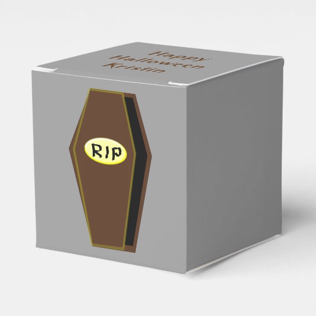 RIP Halloween Coffin of Doom Custom Favor Box (Front Side)