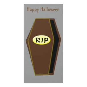RIP Halloween Coffin of Doom Custom Room Sign