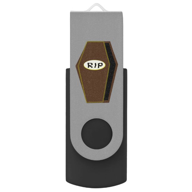 RIP Halloween Coffin of Doom Custom USB Drive (Front Vertical)