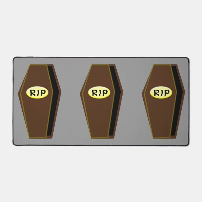 RIP Halloween Coffin of Doom Desk Mat (Front)